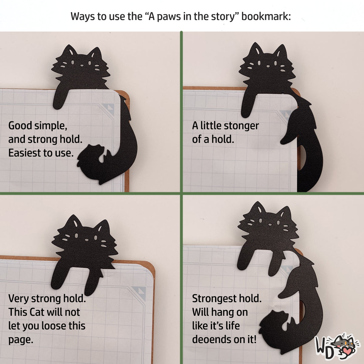 "A Paws in the Story" Cat Bookmark
