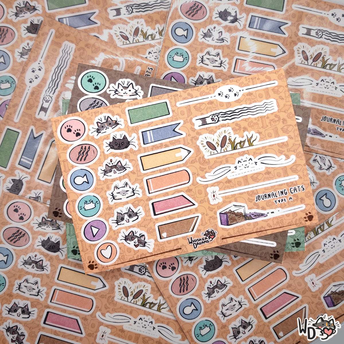 Sticker Sheet - Journaling Cats