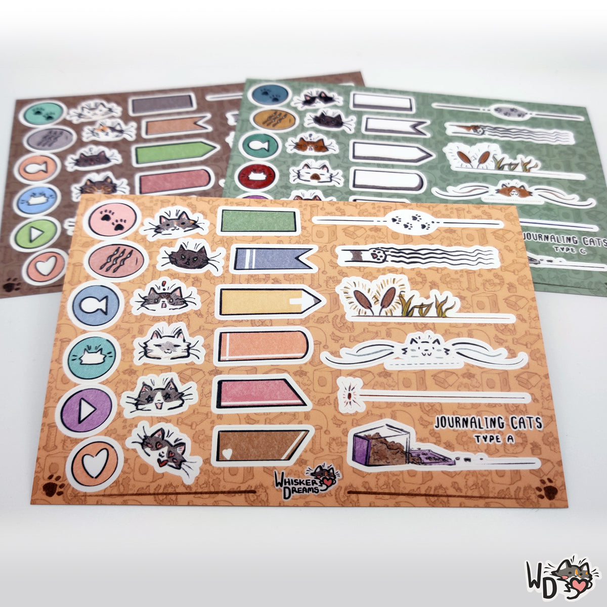 Sticker Sheet - Journaling Cats
