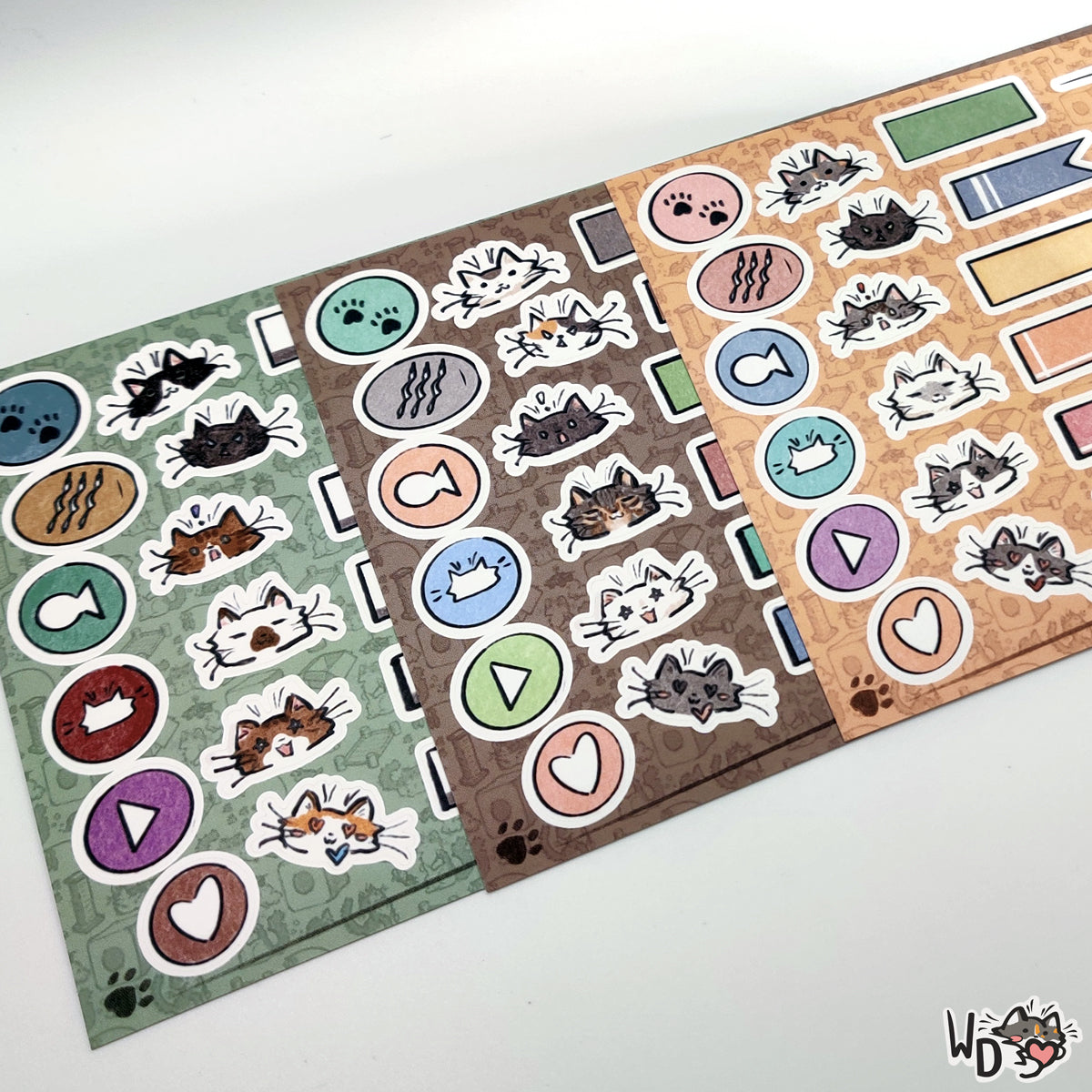 Sticker Sheet - Journaling Cats