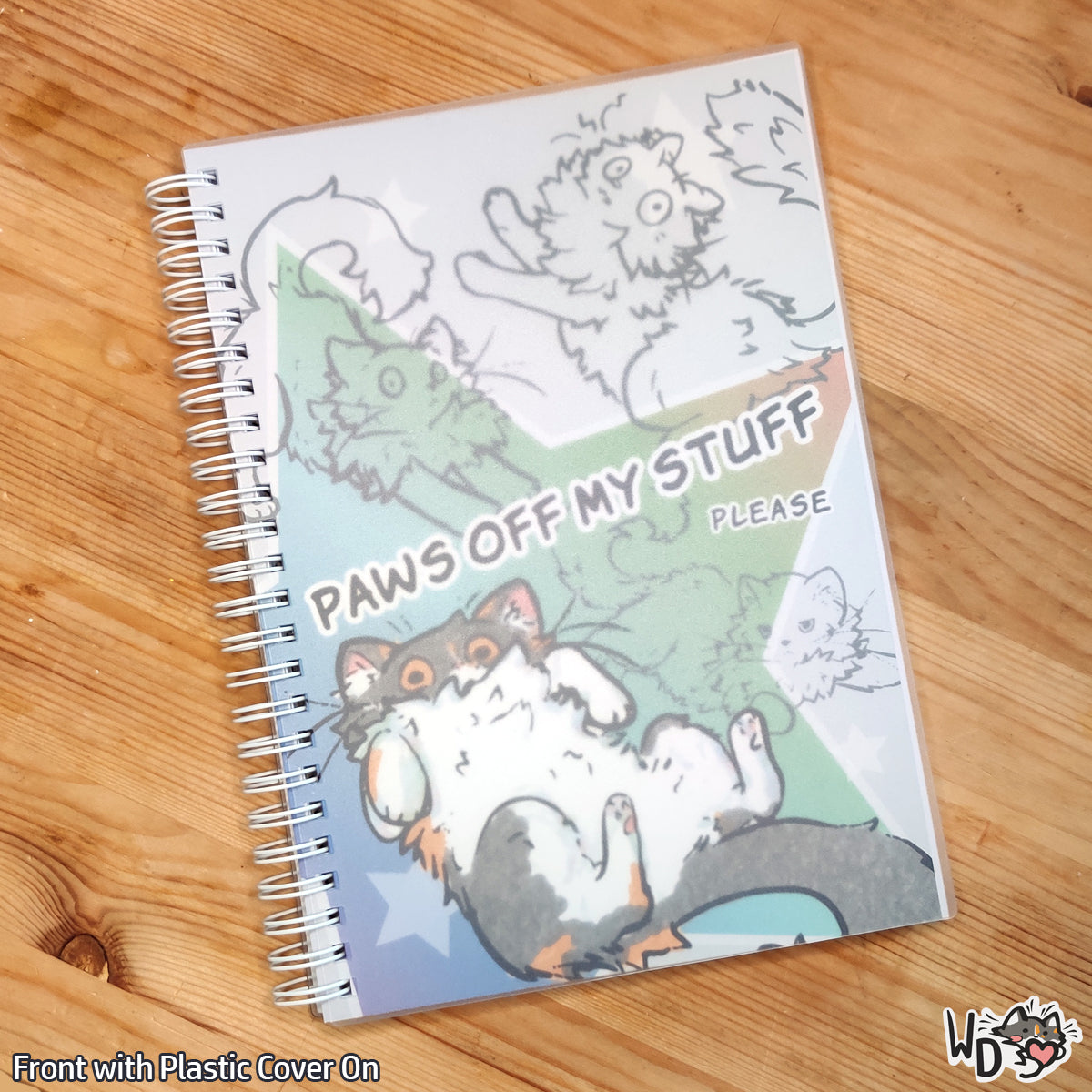 Reusable sticker and journal Book - Paws off my Stuff, please