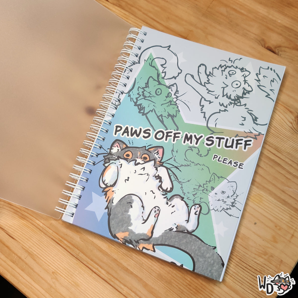 Reusable sticker and journal Book - Paws off my Stuff, please