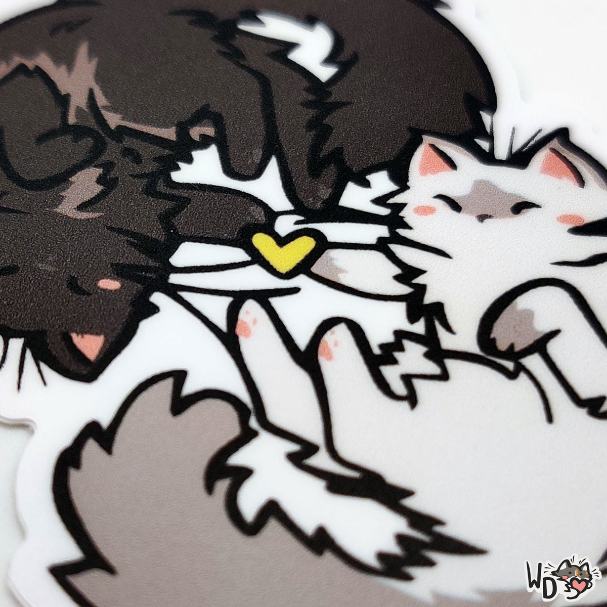 Sticker - Pawheart (Black and White)