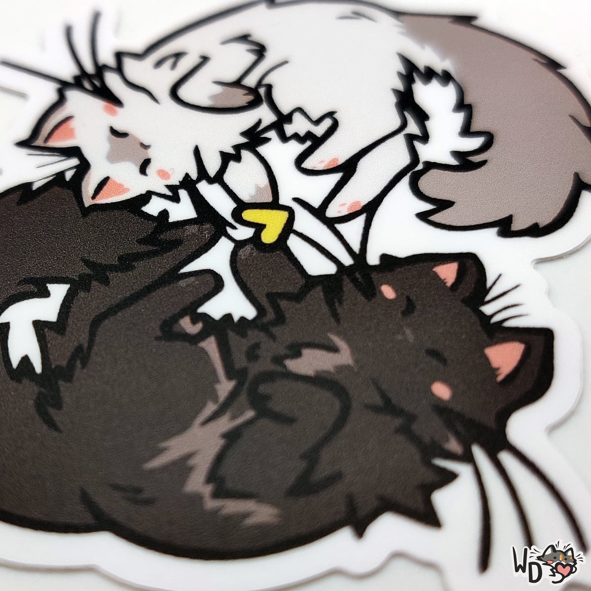 Sticker - Pawheart (Black and White)