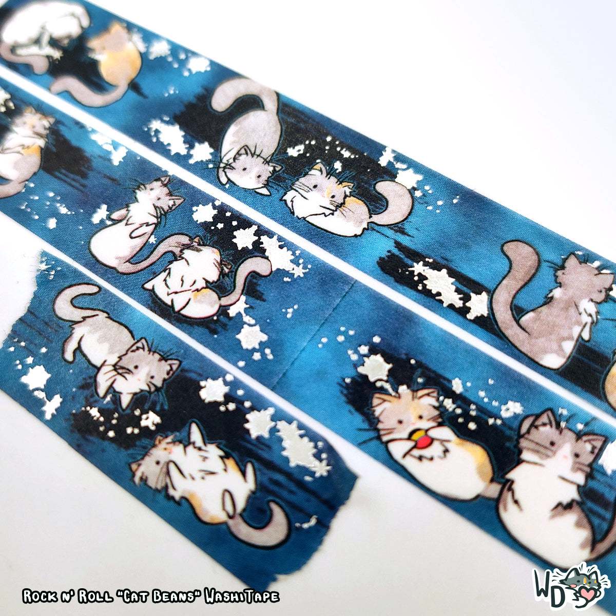 Washi Tape - Rock n' Roll "Bean Cat" Washi Tape