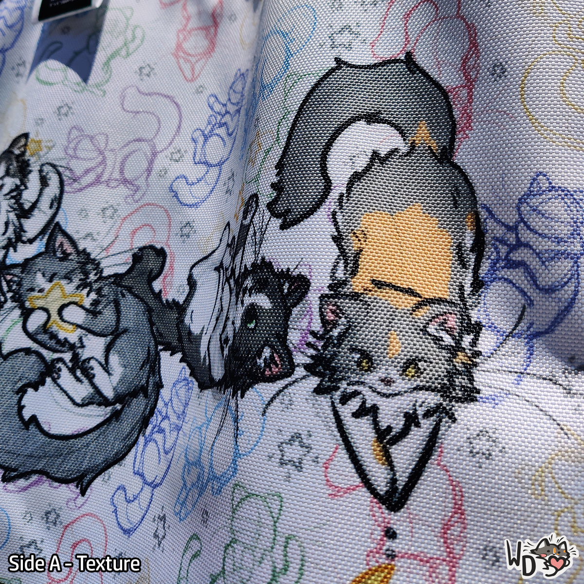 Tote Bag - Wishful Doodles (With zipper Pocket)