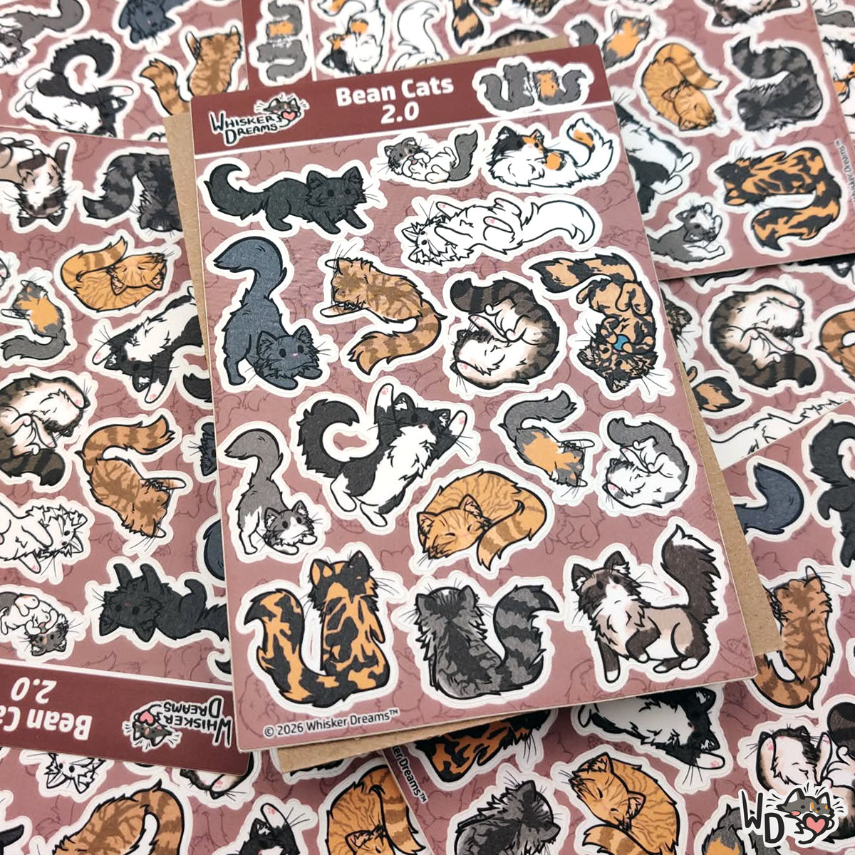Sticker Sheet - Bean Cats 2.0