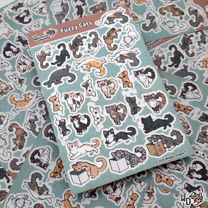 Sticker Sheet - Fuzzy Cats