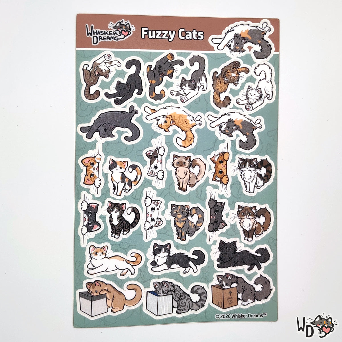 Sticker Sheet - Fuzzy Cats