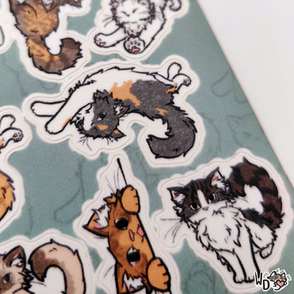 Sticker Sheet - Fuzzy Cats