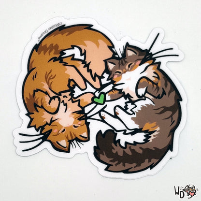 Sticker - Paw Heart (Orange and Brown Tabby)