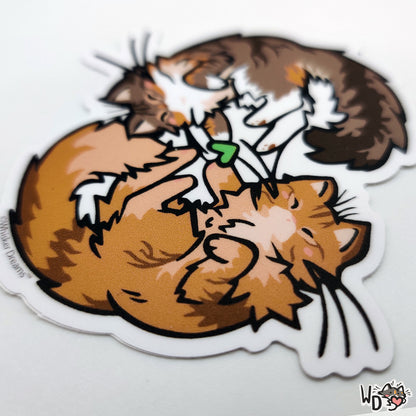 Sticker - Paw Heart (Orange and Brown Tabby)