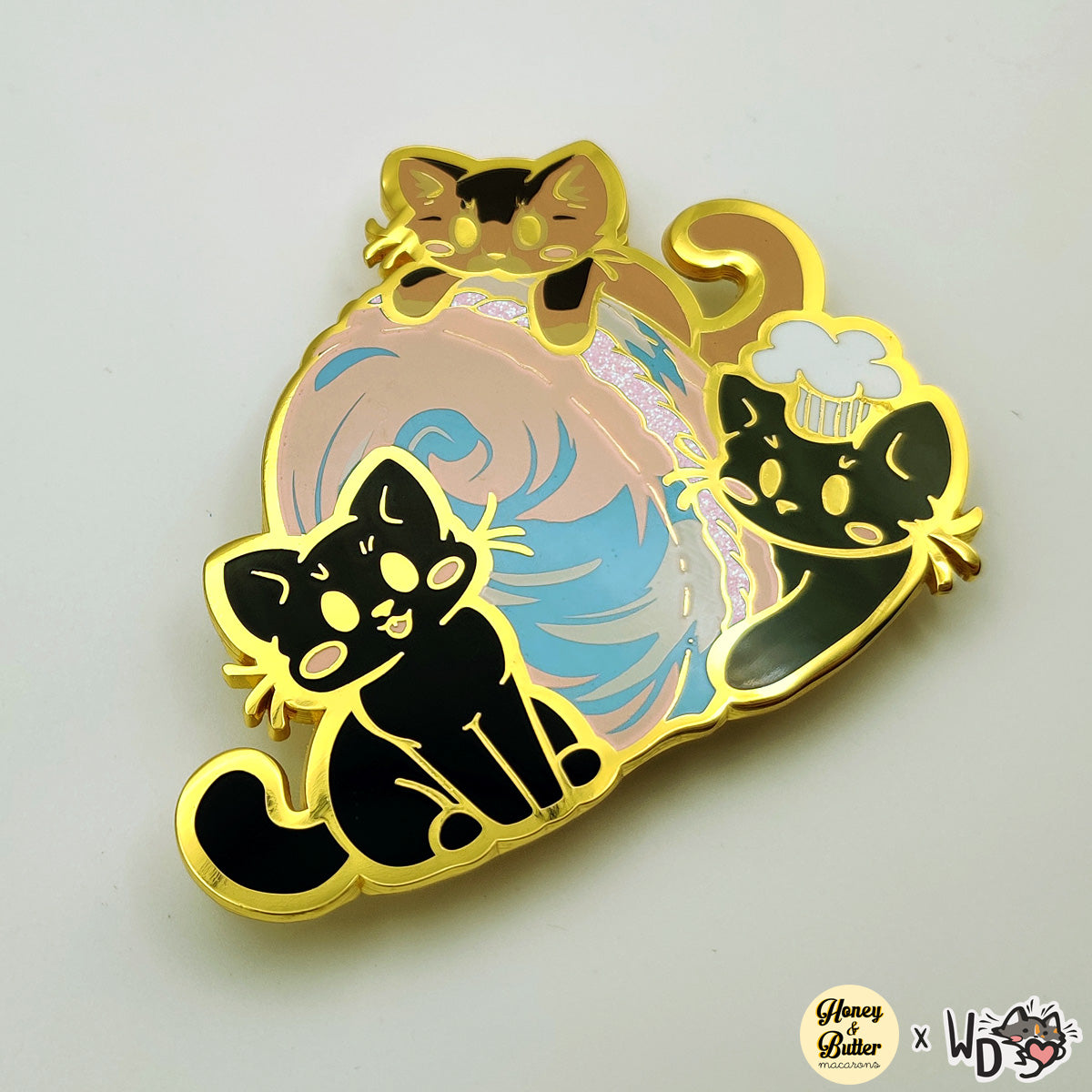 Trio Cats Lapel Pin - H&B Collab