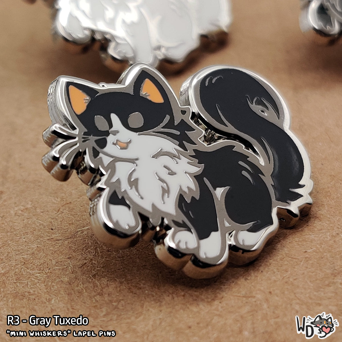 "Mini Whiskers" Lapel Pins