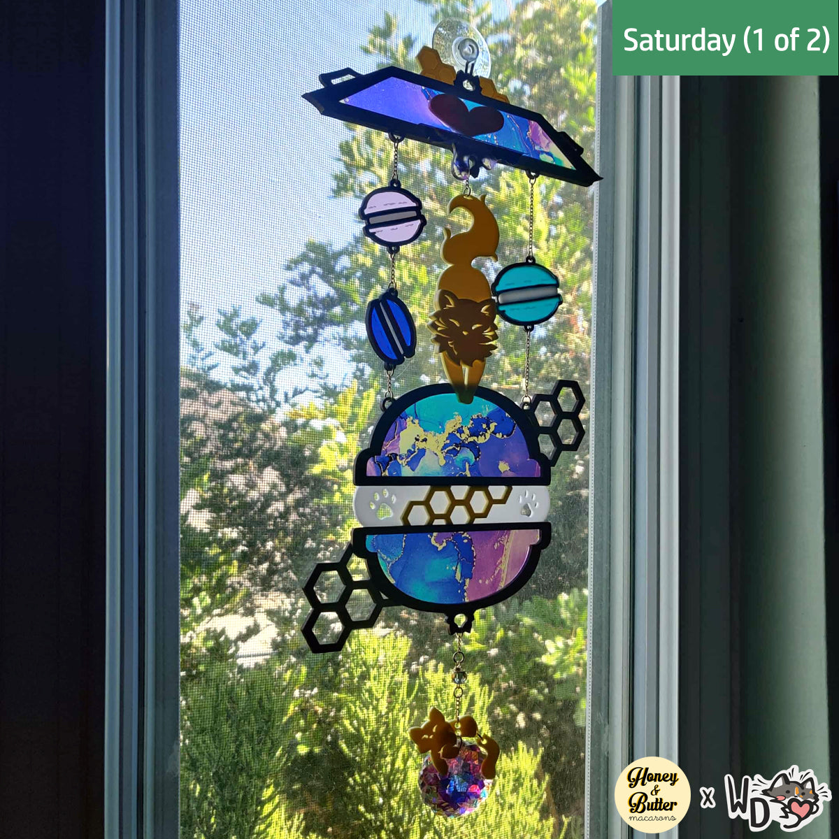 Honey & Butter x Whisker Dreams Collaboration Suncatcher - Saturday