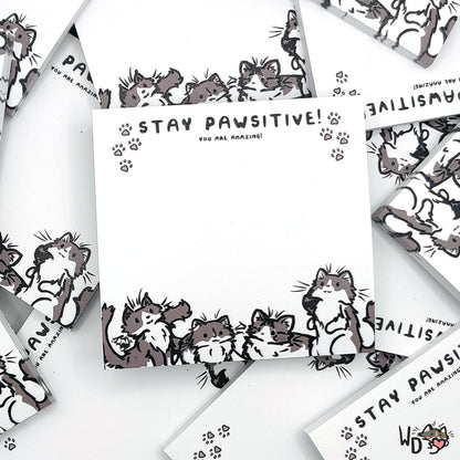 "Stay Pawsitive" Post-it Notes