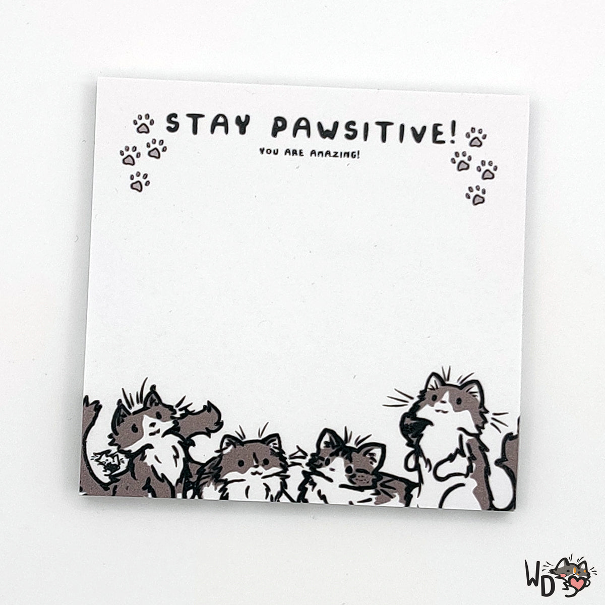 "Stay Pawsitive" Post-it Notes