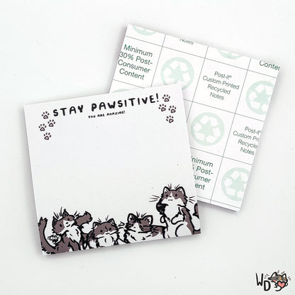 "Stay Pawsitive" Post-it Notes