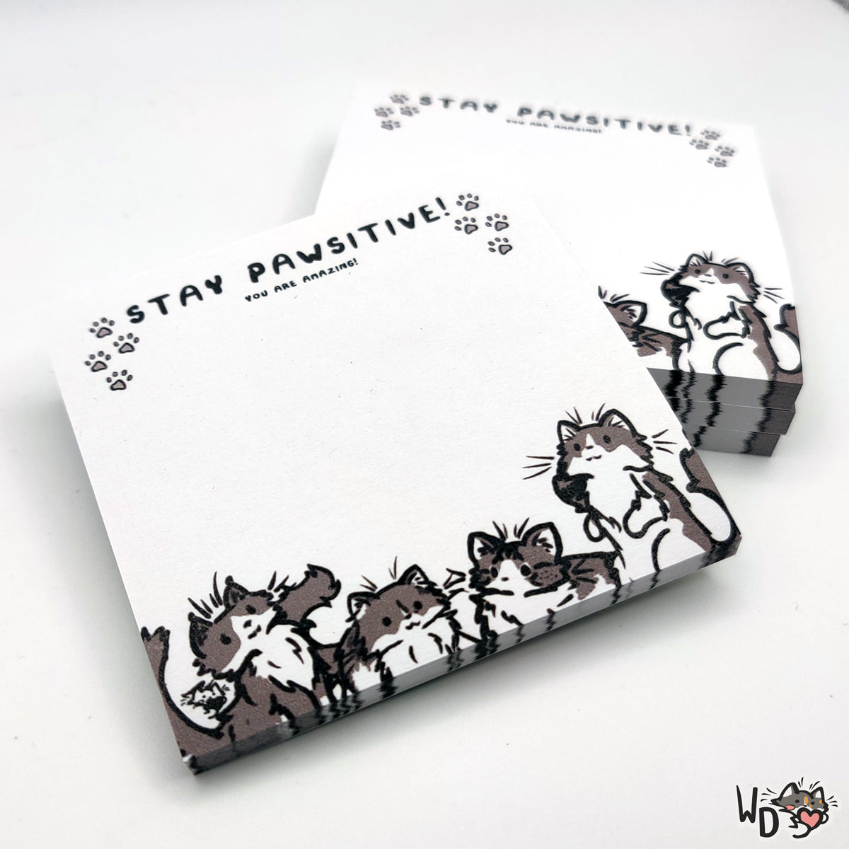 "Stay Pawsitive" Post-it Notes