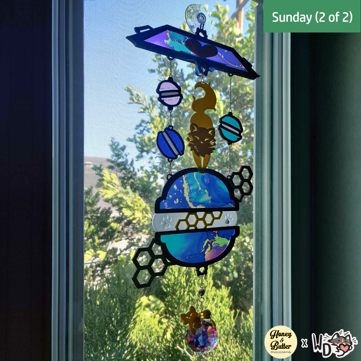 Honey & Butter x Whisker Dreams Collaboration Suncatcher - Sunday