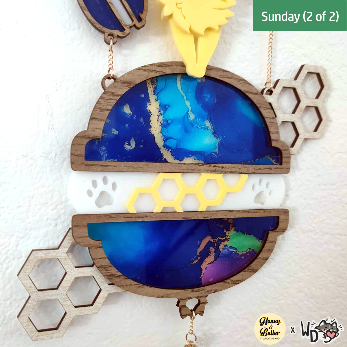 Honey & Butter x Whisker Dreams Collaboration Suncatcher - Sunday