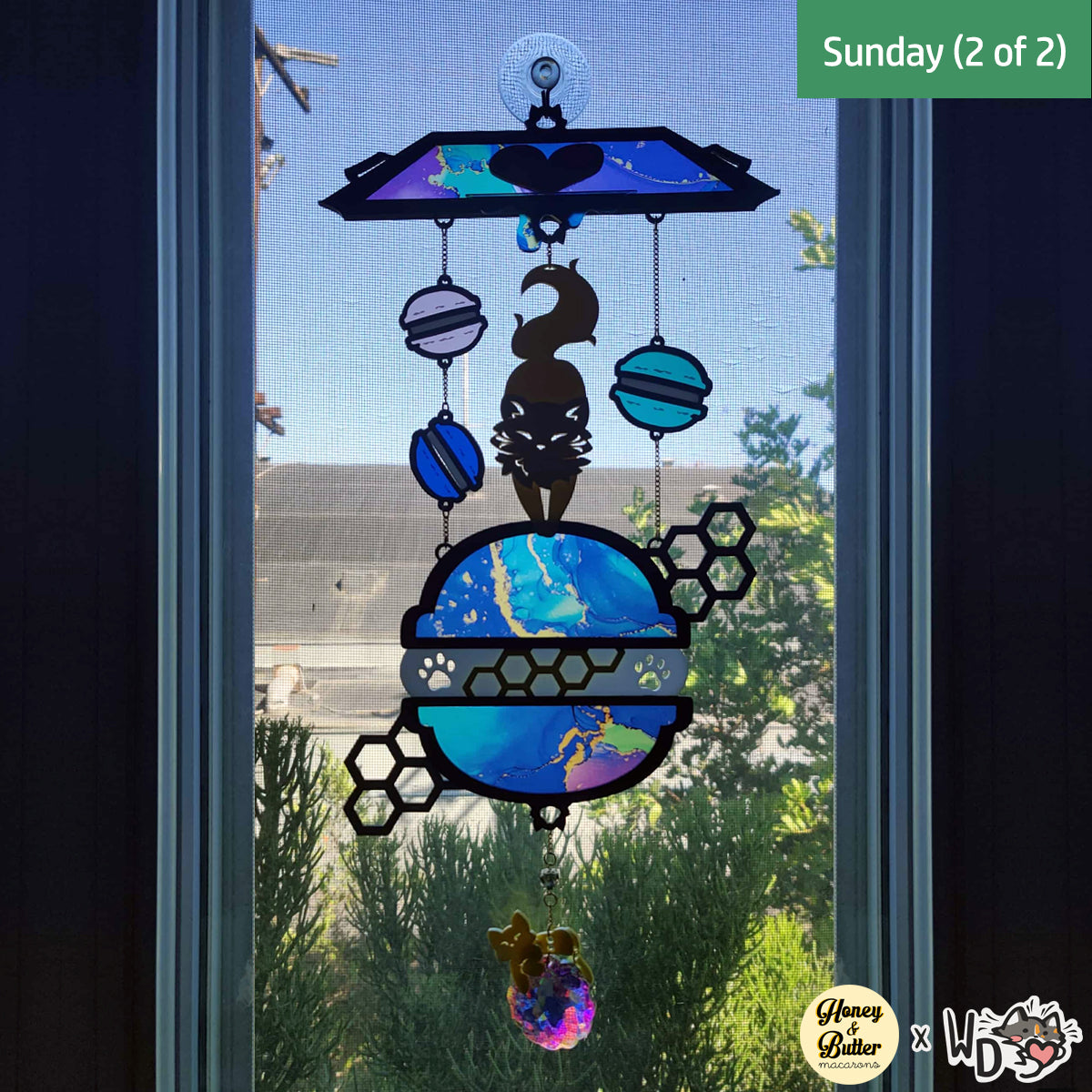 Honey & Butter x Whisker Dreams Collaboration Suncatcher - Sunday