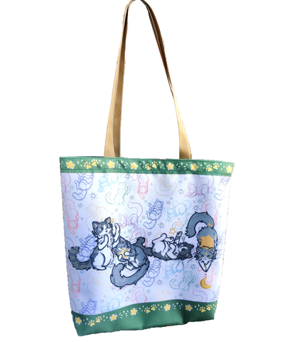Tote Bag - Wishful Doodles (With zipper Pocket)
